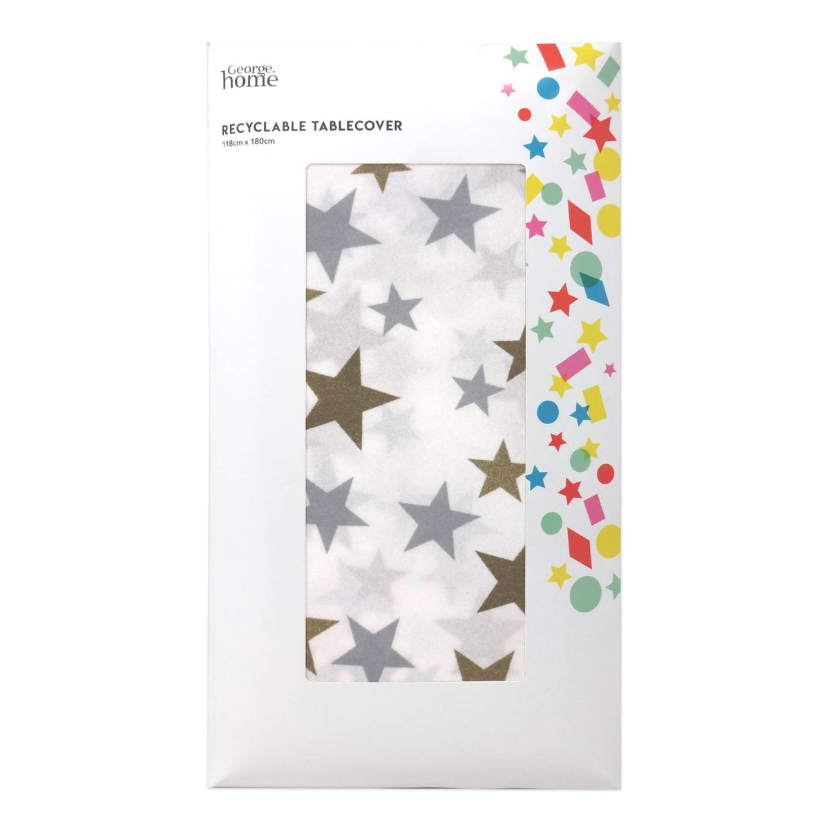George Home metallic star tablecover 118 x 180 mm, UK version