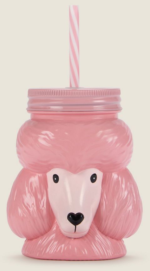 George Home Pink Poodle Mason Jar GOODS ASDA   