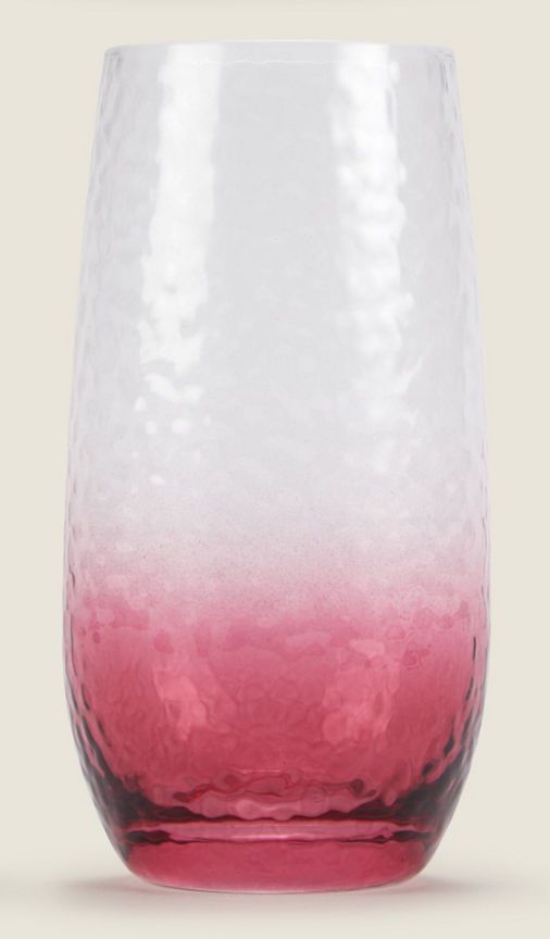 George Home Pink Ombre Hi-Ball Glass GOODS ASDA   