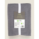 George Home Black Grey Ribbed Tea Towels, UK version