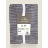 George Home Black Grey Ribbed Tea Towels, UK version