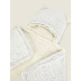 George Home grey star hooded fleece blanket 77x98 cm, UK version