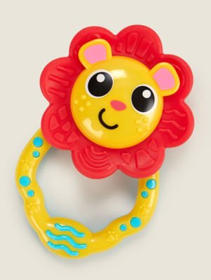 Hapello animal rattles lion teething toy 13cm, imported from the UK