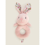 Hapello pink bunny rattle sensory baby toy, UK version