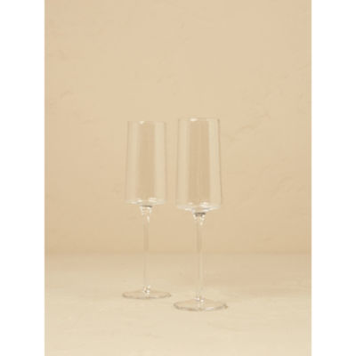 Ensemble de 2 flûtes à champagne martelées 