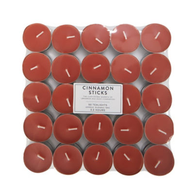 George Home brown cinnamon sticks tealights 50pk, UK version