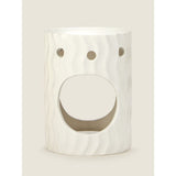 George Home white textured sculptural ceramic oil burner - British product