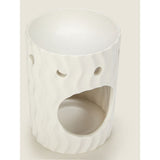 George Home white textured sculptural ceramic oil burner - British product
