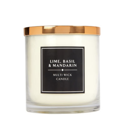 ASDA George Home Lime, Basil & Mandarin Multi Wick Jumbo Candle- Buy online at McGrocer