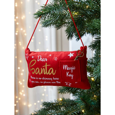 George Home Santa Key Christmas Bauble plastic decoration, imported from the UK