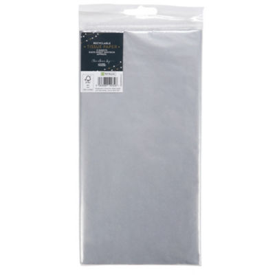 George Home Christmas silver tissue paper sheets - British product