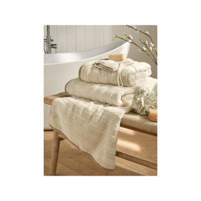 At Home with Stacey Solomon natural textured bath towel - British product