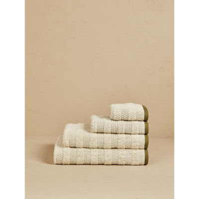 At Home with Stacey Solomon Green Textured Two-Tone Bath Sheet