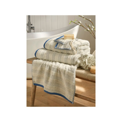 ASDA At Home with Stacey Solomon Cream Textured Two-Tone Bath Sheet 100 x 150cm- Buy online at McGrocer