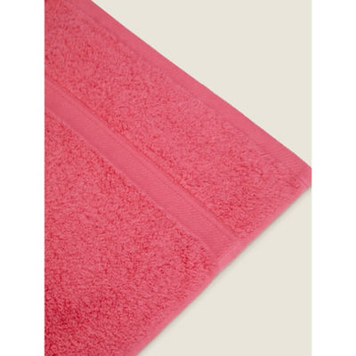 George Home bright pink super-soft cotton hand towel (British brand)