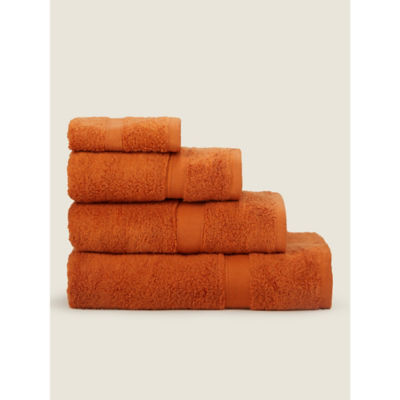George Home burnt orange bath sheet, UK version