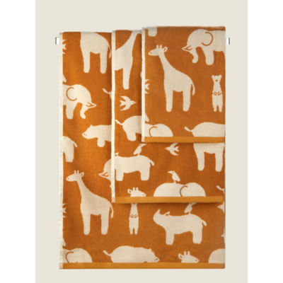 George Home yellow animal bath towel, UK version