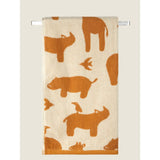 George Home yellow animal hand towel - British product