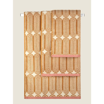 George Home Honey Barbican Lozenge bath towel - British product