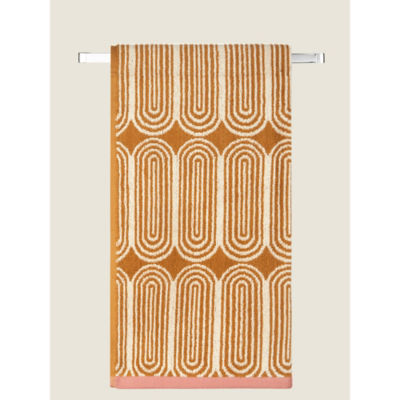 George Home bath sheet honey Barbican Lozenge, imported from the UK
