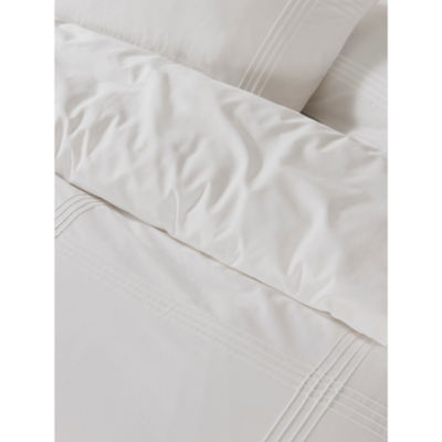 George Home white double pintuck duvet set - British product