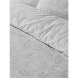 George Home Grey Paisley Duvet Set -Super King