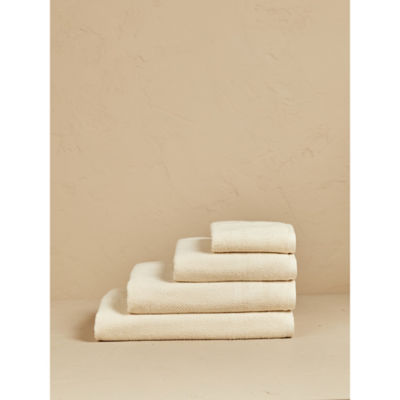 Stacey Solomon cream popcorn textured bath towel (British brand)