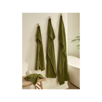 Stacey Solomon green popcorn textured bath sheet 100x150cm (British brand)