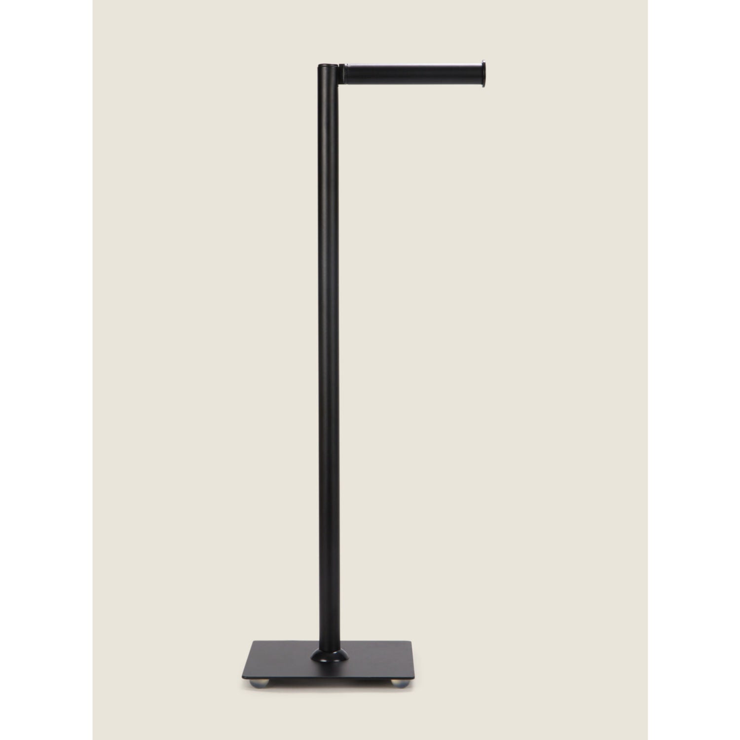 George Home matte black freestanding toilet roll holder (British brand)
