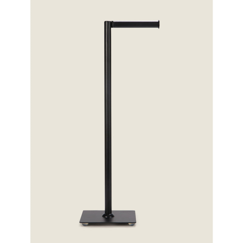 George Home matte black freestanding toilet roll holder (British brand)