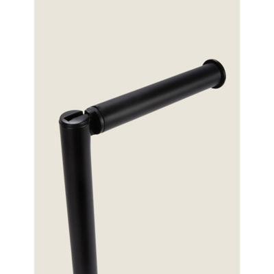 George Home matte black freestanding toilet roll holder (British brand)