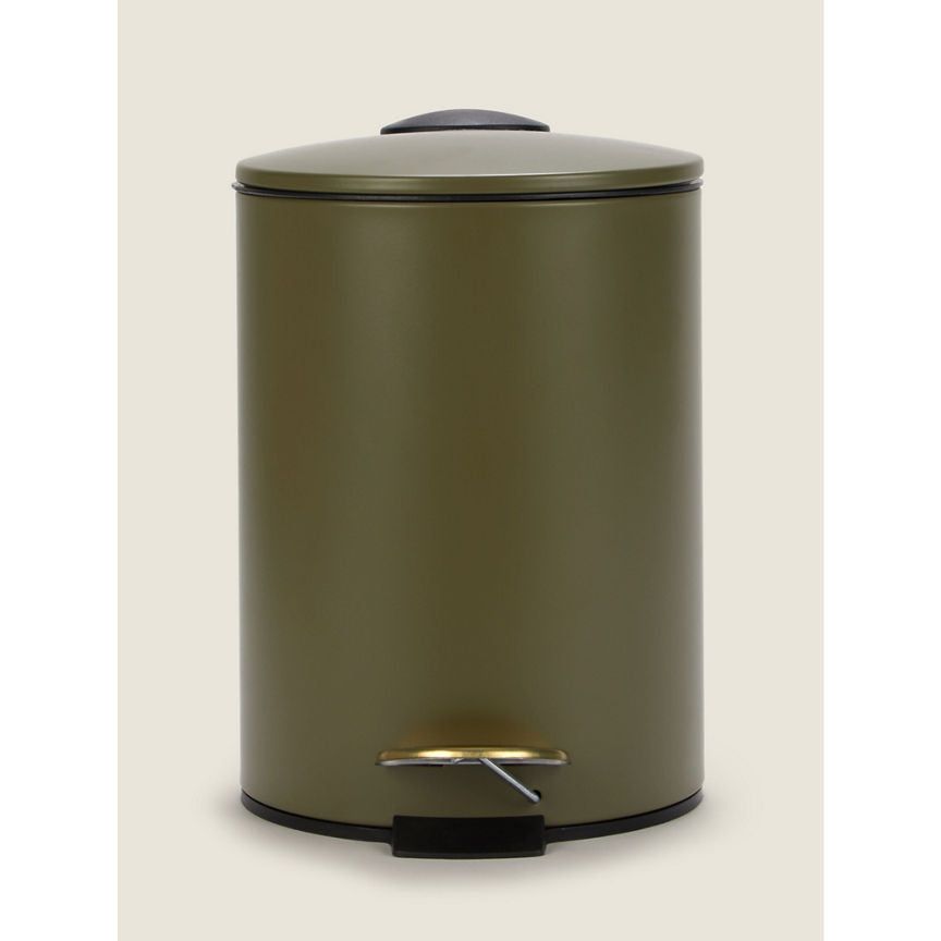 George Home Matte Green 3L Pedal Bin GOODS ASDA   