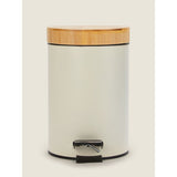 George Home Natural 3L Pedal Bin With Bamboo Lid GOODS ASDA   