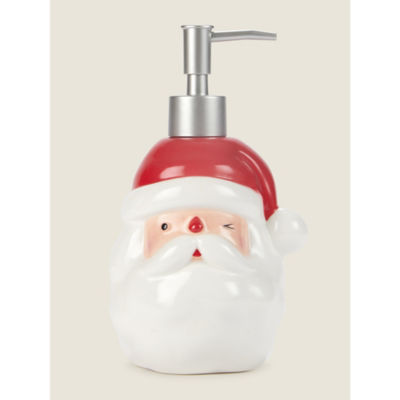 George Home red white Santa dispenser earthenware 20cm (British brand)