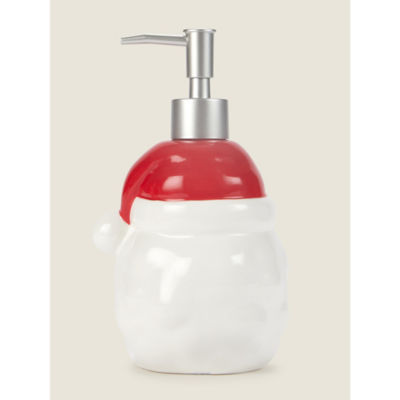 George Home red white Santa dispenser earthenware 20cm (British brand)
