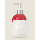 George Home red white Santa dispenser earthenware 20cm (British brand)