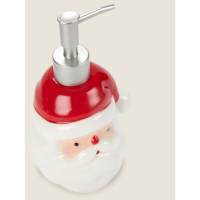 George Home red white Santa dispenser earthenware 20cm (British brand)