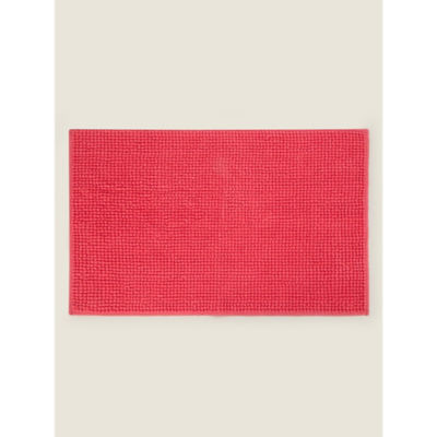 George Home pink chenille bath mat 50cm by 80cm, imported from the UK