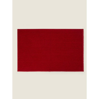 George Home red chenille bath mat 50x80cm (British brand)