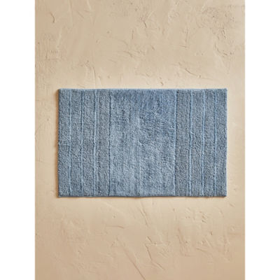 Stacey Solomon blue cut loop stripe bath mat 50x80cm imported from UK