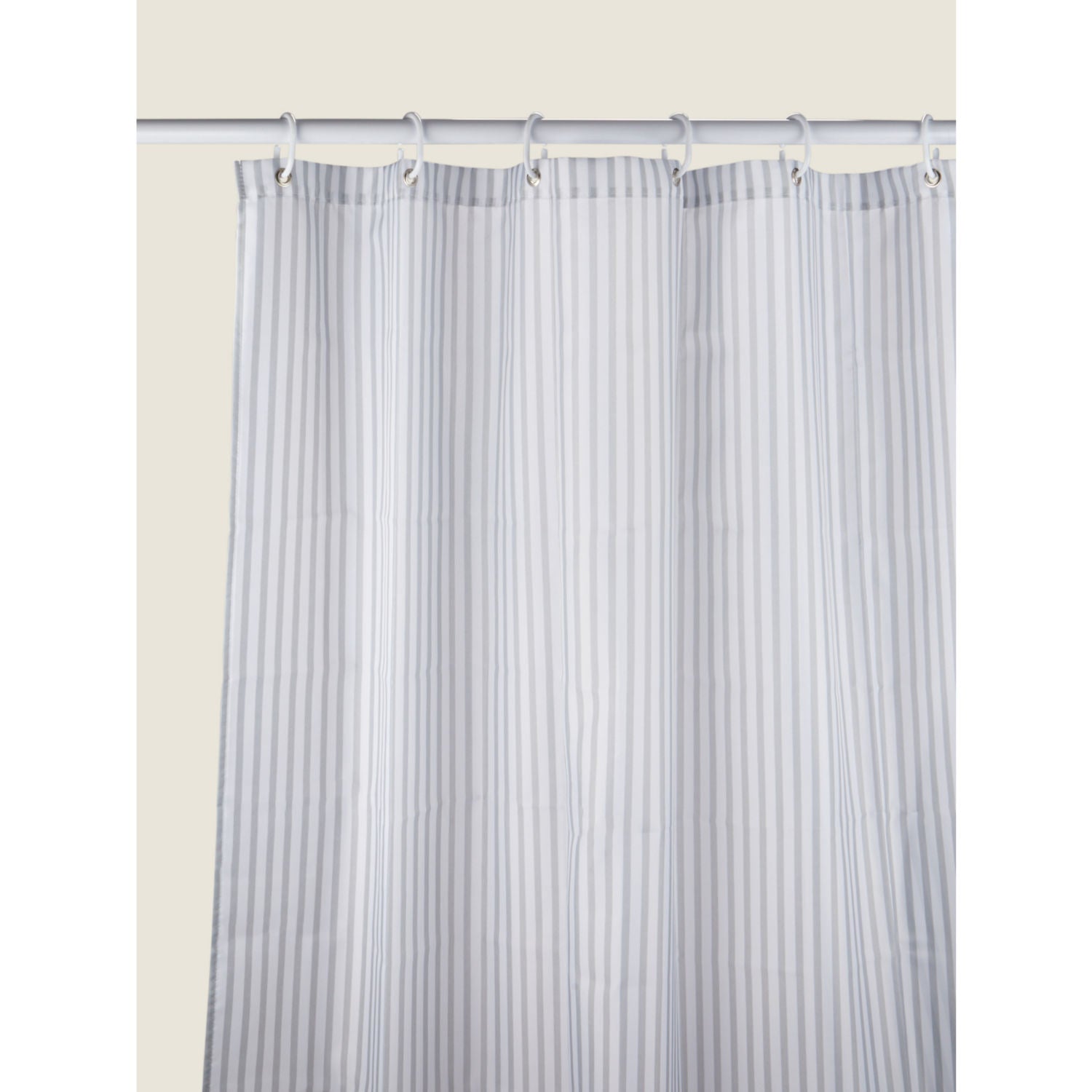 George Home grey stripe shower curtain 180 x 180 cm, UK version