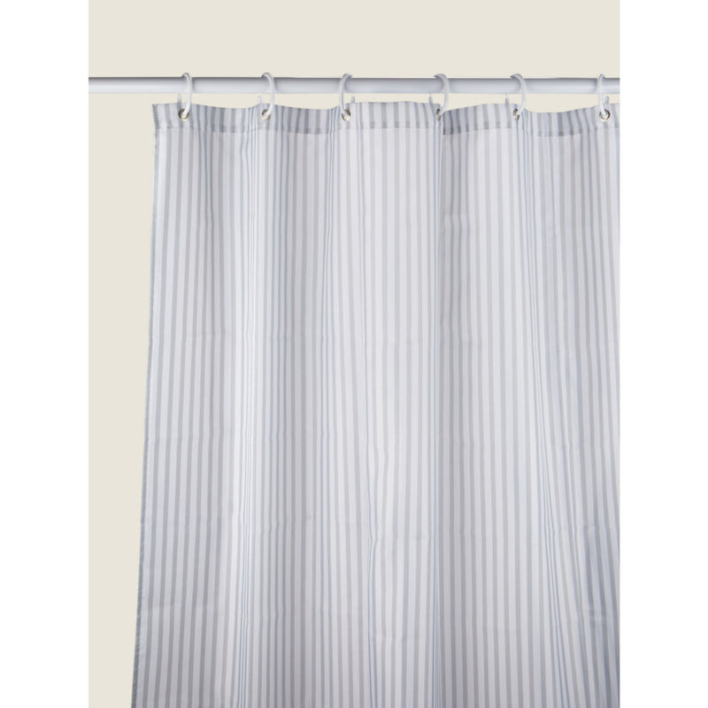 George Home grey stripe shower curtain 180 x 180 cm, UK version