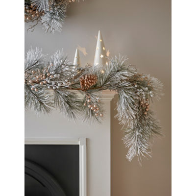 George Home Frosted Acorn garland 182cm - British product