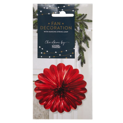 George Home red fan decoration 10x17.5cm, UK version