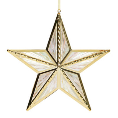 George Home gold star bauble 21x15cm Christmas decoration - British product