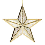 George Home gold star bauble 21x15cm Christmas decoration - British product