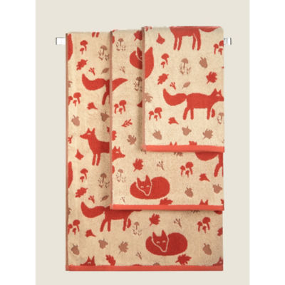 George Home orange fox hand towel - British product