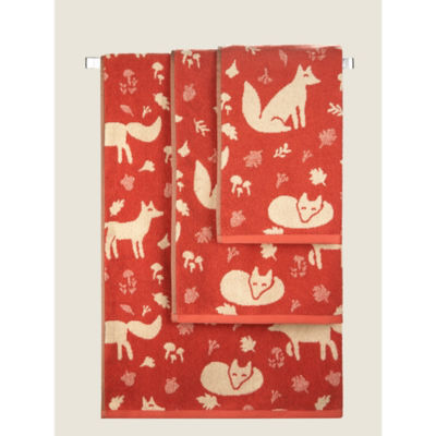 George Home orange fox bath towel (British brand)