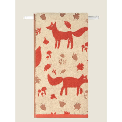 George Home orange fox hand towel - British product