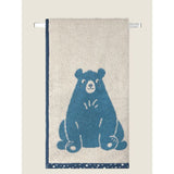 George Home cotton hand towel with blue bear - British product